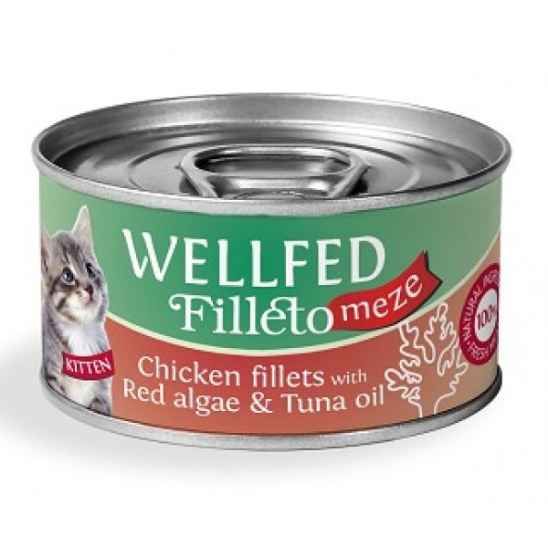 Wellfed Filleto Meze Chicken για Γατάκια 70gr Super Premium Τροφές